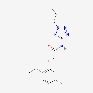 molecular formula C16H23N5O2 B4067646 2-(2-异丙基-5-甲基苯氧基)-N-(2-丙基-2H-四唑-5-基)乙酰胺 
