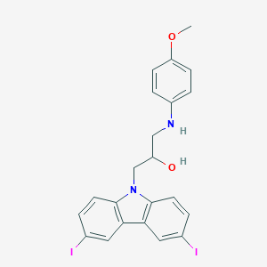molecular formula C22H20I2N2O2 B406765 1-(3,6-diiodo-9H-carbazol-9-yl)-3-(4-methoxyanilino)-2-propanol 