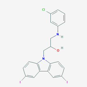 molecular formula C21H17ClI2N2O B406766 1-(3-chloroanilino)-3-(3,6-diiodo-9H-carbazol-9-yl)-2-propanol 