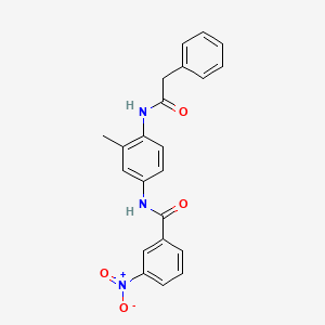 molecular formula C22H19N3O4 B4067664 N-{3-methyl-4-[(phenylacetyl)amino]phenyl}-3-nitrobenzamide 