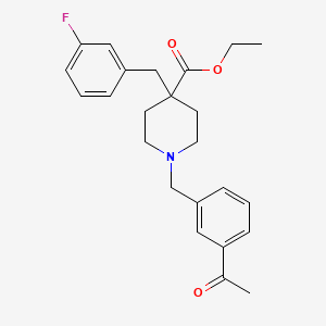 molecular formula C24H28FNO3 B4067669 ethyl 1-(3-acetylbenzyl)-4-(3-fluorobenzyl)-4-piperidinecarboxylate 