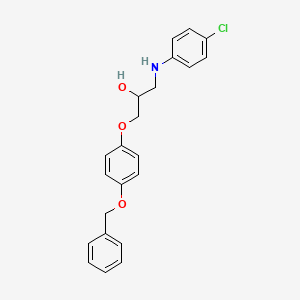 molecular formula C22H22ClNO3 B4067677 1-[4-(benzyloxy)phenoxy]-3-[(4-chlorophenyl)amino]-2-propanol 