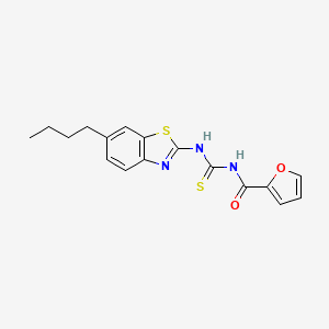 molecular formula C17H17N3O2S2 B4067710 N-{[(6-butyl-1,3-benzothiazol-2-yl)amino]carbonothioyl}-2-furamide 