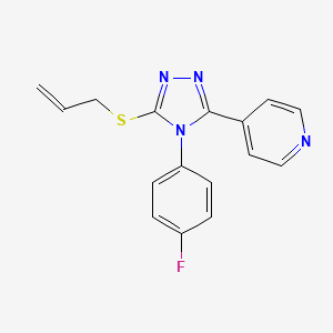 molecular formula C16H13FN4S B4067712 4-[5-(allylthio)-4-(4-fluorophenyl)-4H-1,2,4-triazol-3-yl]pyridine 