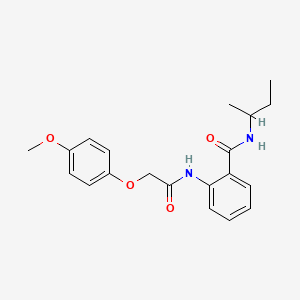 molecular formula C20H24N2O4 B4067736 N-(sec-butyl)-2-{[(4-methoxyphenoxy)acetyl]amino}benzamide 