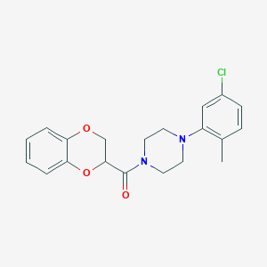 molecular formula C20H21ClN2O3 B4067744 1-(5-chloro-2-methylphenyl)-4-(2,3-dihydro-1,4-benzodioxin-2-ylcarbonyl)piperazine 