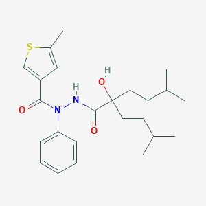 N'-(2-hydroxy-2-isopentyl-5-methylhexanoyl)-5-methyl-N-phenyl-3-thiophenecarbohydrazide