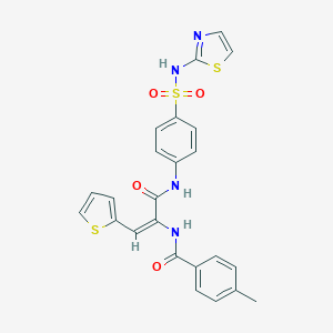 4-methyl-N-[1-({4-[(1,3-thiazol-2-ylamino)sulfonyl]anilino}carbonyl)-2-(2-thienyl)vinyl]benzamide