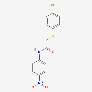 molecular formula C14H11BrN2O3S B4067804 2-[(4-溴苯基)硫代]-N-(4-硝基苯基)乙酰胺 
