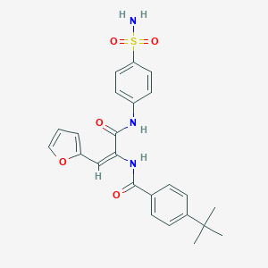 molecular formula C24H25N3O5S B406782 N-[1-{[4-(aminosulfonyl)anilino]carbonyl}-2-(2-furyl)vinyl]-4-tert-butylbenzamide 