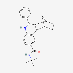 molecular formula C25H30N2O B4067827 N-(tert-butyl)-10-phenyl-9-azatetracyclo[10.2.1.0~2,11~.0~3,8~]pentadeca-3,5,7-triene-5-carboxamide 