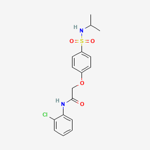 molecular formula C17H19ClN2O4S B4067838 N-(2-氯苯基)-2-{4-[(异丙氨基)磺酰]苯氧基}乙酰胺 