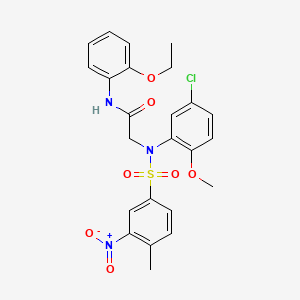 molecular formula C24H24ClN3O7S B4067844 N~2~-(5-chloro-2-methoxyphenyl)-N~1~-(2-ethoxyphenyl)-N~2~-[(4-methyl-3-nitrophenyl)sulfonyl]glycinamide 