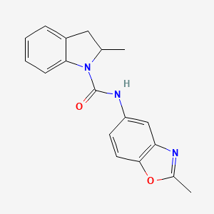 molecular formula C18H17N3O2 B4067864 2-methyl-N-(2-methyl-1,3-benzoxazol-5-yl)-1-indolinecarboxamide 