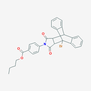 molecular formula C29H24BrNO4 B406788 Butyl 4-(1-bromo-16,18-dioxo-17-azapentacyclo[6.6.5.0~2,7~.0~9,14~.0~15,19~]nonadeca-2,4,6,9,11,13-hexaen-17-yl)benzoate (non-preferred name) 