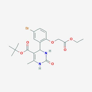 molecular formula C20H25BrN2O6 B4067883 tert-butyl 4-[5-bromo-2-(2-ethoxy-2-oxoethoxy)phenyl]-6-methyl-2-oxo-1,2,3,4-tetrahydro-5-pyrimidinecarboxylate 