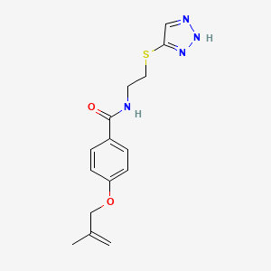 molecular formula C15H18N4O2S B4067893 4-[(2-methylprop-2-en-1-yl)oxy]-N-[2-(1H-1,2,3-triazol-5-ylthio)ethyl]benzamide 