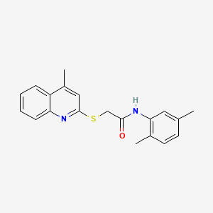 molecular formula C20H20N2OS B4067898 N-(2,5-dimethylphenyl)-2-[(4-methyl-2-quinolinyl)thio]acetamide 