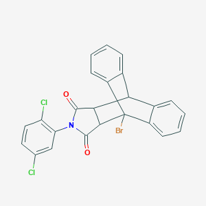 molecular formula C24H14BrCl2NO2 B406790 1-Bromo-17-(2,5-dichlorophenyl)-17-azapentacyclo[6.6.5.0~2,7~.0~9,14~.0~15,19~]nonadeca-2,4,6,9,11,13-hexaene-16,18-dione (non-preferred name) 