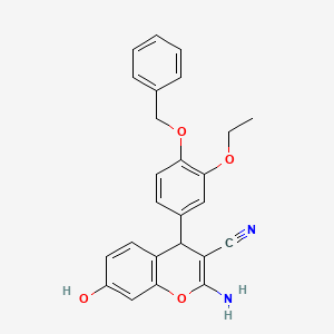 molecular formula C25H22N2O4 B4067921 2-amino-4-[4-(benzyloxy)-3-ethoxyphenyl]-7-hydroxy-4H-chromene-3-carbonitrile 