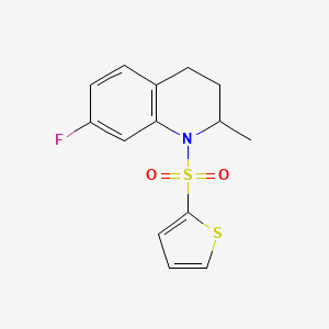 molecular formula C14H14FNO2S2 B4067927 7-fluoro-2-methyl-1-(2-thienylsulfonyl)-1,2,3,4-tetrahydroquinoline 
