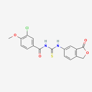 3-chloro-4-methoxy-N-{[(3-oxo-1,3-dihydro-2-benzofuran-5-yl)amino]carbonothioyl}benzamide