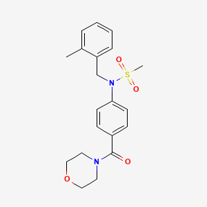 molecular formula C20H24N2O4S B4067963 N-(2-甲基苄基)-N-[4-(4-吗啉羰基)苯基]甲磺酰胺 