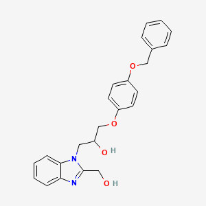 molecular formula C24H24N2O4 B4067967 1-[4-(benzyloxy)phenoxy]-3-[2-(hydroxymethyl)-1H-benzimidazol-1-yl]-2-propanol 