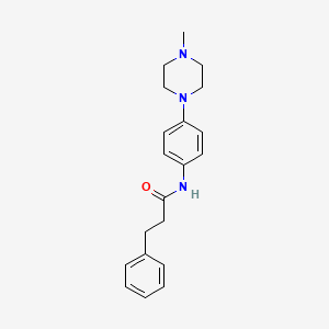 molecular formula C20H25N3O B4067992 N-[4-(4-methyl-1-piperazinyl)phenyl]-3-phenylpropanamide 