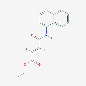 molecular formula C16H15NO3 B406801 Ethyl 4-(1-naphthylamino)-4-oxo-2-butenoate 