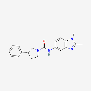 molecular formula C20H22N4O B4068012 N-(1,2-dimethyl-1H-benzimidazol-5-yl)-3-phenyl-1-pyrrolidinecarboxamide 