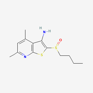 2-(butylsulfinyl)-4,6-dimethylthieno[2,3-b]pyridin-3-amine