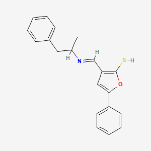 molecular formula C20H19NOS B4068042 3-{[(1-methyl-2-phenylethyl)amino]methylene}-5-phenyl-2(3H)-furanthione 
