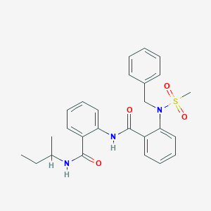 molecular formula C26H29N3O4S B4068053 2-[benzyl(methylsulfonyl)amino]-N-{2-[(sec-butylamino)carbonyl]phenyl}benzamide 