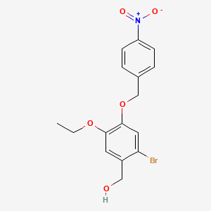 molecular formula C16H16BrNO5 B4068062 {2-bromo-5-ethoxy-4-[(4-nitrobenzyl)oxy]phenyl}methanol 