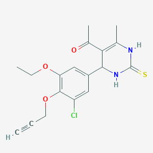1-{4-[3-chloro-5-ethoxy-4-(2-propyn-1-yloxy)phenyl]-6-methyl-2-thioxo-1,2,3,4-tetrahydro-5-pyrimidinyl}ethanone