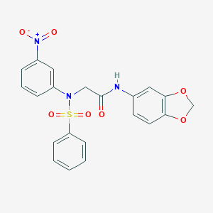molecular formula C21H17N3O7S B406809 Cambridge id 5738945 