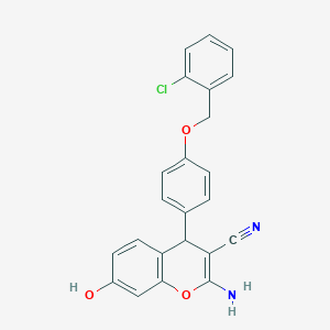2-amino-4-{4-[(2-chlorobenzyl)oxy]phenyl}-7-hydroxy-4H-chromene-3-carbonitrile