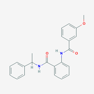 molecular formula C23H22N2O3 B4068140 2-[(3-methoxybenzoyl)amino]-N-(1-phenylethyl)benzamide 