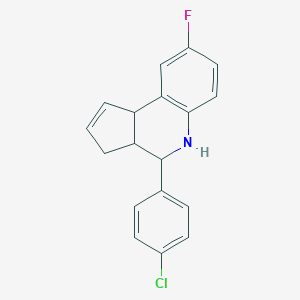 molecular formula C18H15ClFN B406815 4-(4-Chloro-phenyl)-8-fluoro-3a,4,5,9b-tetrahydro-3H-cyclopenta[c]quinoline 