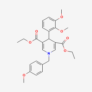 molecular formula C27H31NO7 B4068168 diethyl 4-(2,3-dimethoxyphenyl)-1-(4-methoxybenzyl)-1,4-dihydro-3,5-pyridinedicarboxylate 