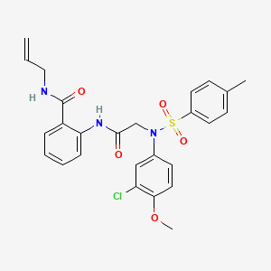molecular formula C26H26ClN3O5S B4068192 N-allyl-2-({N-(3-chloro-4-methoxyphenyl)-N-[(4-methylphenyl)sulfonyl]glycyl}amino)benzamide 