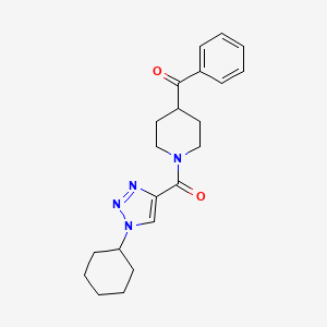 molecular formula C21H26N4O2 B4068201 {1-[(1-cyclohexyl-1H-1,2,3-triazol-4-yl)carbonyl]-4-piperidinyl}(phenyl)methanone 