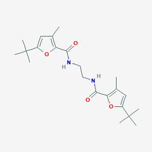 molecular formula C22H32N2O4 B4068203 N,N'-1,2-ethanediylbis(5-tert-butyl-3-methyl-2-furamide) 