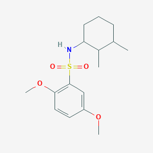 molecular formula C16H25NO4S B4068263 N-(2,3-dimethylcyclohexyl)-2,5-dimethoxybenzenesulfonamide 