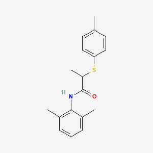 molecular formula C18H21NOS B4068309 N-(2,6-dimethylphenyl)-2-[(4-methylphenyl)thio]propanamide 