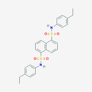molecular formula C26H26N2O4S2 B406832 N~1~,N~5~-bis(4-ethylphenyl)-1,5-naphthalenedisulfonamide 