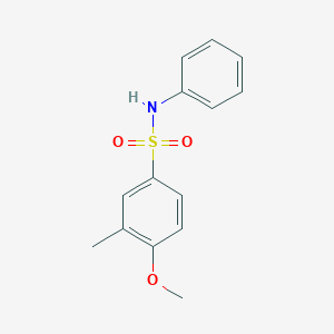 molecular formula C14H15NO3S B4068358 4-methoxy-3-methyl-N-phenylbenzenesulfonamide 