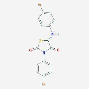 molecular formula C15H10Br2N2O2S B406836 5-(4-Bromoanilino)-3-(4-bromophenyl)-1,3-thiazolidine-2,4-dione 