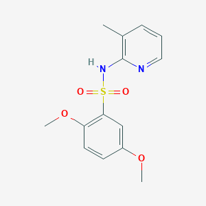 molecular formula C14H16N2O4S B4068363 2,5-dimethoxy-N-(3-methyl-2-pyridinyl)benzenesulfonamide 